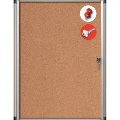 Sale ® Slim-Line Enclosed Cork Bulletin Board, Cork, 38" X 28" X 1 3/8" (VT630101690) Bulletin
