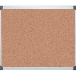 ® Value Cork Bulletin Board with Aluminum Frame, 24" x 36", Silver (BVCCA031170) Bulletin