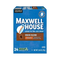 Keurig K-Cups<Maxwell House House Blend Coffee Keurig K-Cup Pod, Medium Roast, 96/Box (5303CT)
