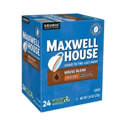 Keurig K-Cups<Maxwell House House Blend Coffee Keurig K-Cup Pod, Medium Roast, 96/Box (5303CT)