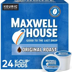 Keurig K-Cups<Maxwell House Original Roast Coffee Keurig® K-Cup® Pods, Medium Roast, 24/Box (5469)