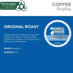 Keurig K-Cups<Maxwell House Original Roast Coffee Keurig® K-Cup® Pods, Medium Roast, 24/Box (5469)