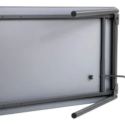 Hot Maxx Legroom Wood Folding Table 30x72, Gray Folding Tables