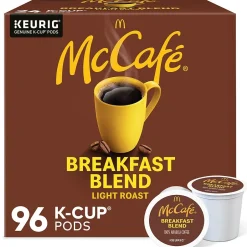 Keurig K-Cups<McCafe Breakfast Blend Coffee Keurig® K-Cup® Pods, Light Roast, 96/Carton (080412CT)