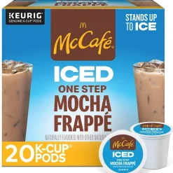 Keurig K-Cups<McCafe Mocha Frappe Iced Coffee Keurig® K-Cup® Pods, Medium Roast, 20/Box (5000372394)