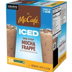 Keurig K-Cups<McCafe Mocha Frappe Iced Coffee Keurig® K-Cup® Pods, Medium Roast, 20/Box (5000372394)
