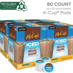 Keurig K-Cups<McCafe Mocha Frappe Iced Coffee Keurig® K-Cup® Pods, Medium Roast, 80/Carton (5000372394CT)