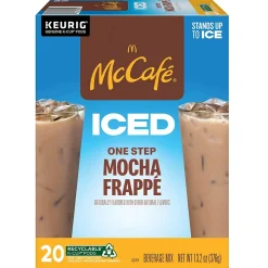 Keurig K-Cups<McCafe Mocha Frappe Iced Coffee Keurig® K-Cup® Pods, Medium Roast, 80/Carton (5000372394CT)