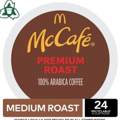 Keurig K-Cups<McCafe Premium Roast Coffee Keurig® K-Cup® Pods, Medium Roast, 24/Box (5000201379)