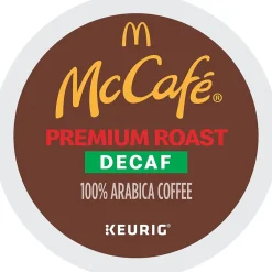 Keurig K-Cups<McCafe Premium Roast Decaf Coffee Keurig® K-Cup® Pods, Medium Roast, 24/Box (5000201380)