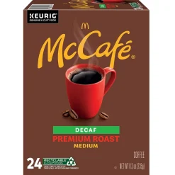 Keurig K-Cups<McCafe Premium Roast Decaf Coffee Keurig® K-Cup® Pods, Medium Roast, 24/Box (5000201380)