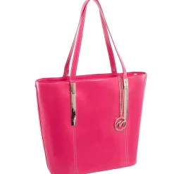 McKlein CRISTINA Fuchsia Genuine Leather Tote with Tablet Pocket, Large (97543)