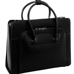McKlein Lake Forest Ladies' Laptop Briefcase, Top Grain Cowhide Leather, Black (94335)