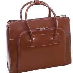 McKlein LAKE FOREST W Series Laptop Briefcase, Brown Genuine Leather (94334)