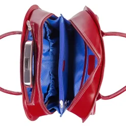 McKlein Limited Edition Laptop Rolling Briefcase, Red Leather (96146A)