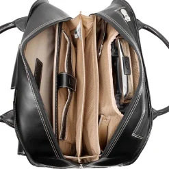 McKlein Limited Edition Laptop Briefcase, Black Leather (96315C)