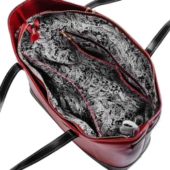 McKlein M Series Serafina Red Leather Tote with Tablet Pocket (97566)