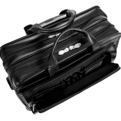 McKlein P Series Laptop Briefcase, Black Leather (86445)