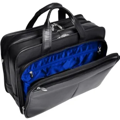 McKlein R Series Laptop Briefcase, Black Leather (83985)
