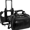 McKlein R Series Laptop Rolling Briefcase, Black Leather (83585)