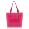 McKlein SAVARNA Fuchsia Genuine Leather Tote with Tablet Pocket, Large (97573)