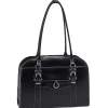 McKlein W Series Laptop Briefcase, Black Trimmed In Sand Leather (96525)