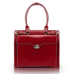 McKlein W Series Laptop Briefcase, Red Leather (94836)