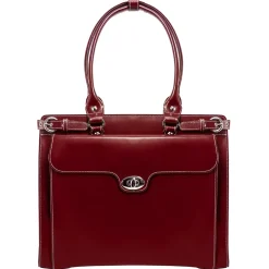 McKlein W Series Laptop Briefcase, Red Leather (94836)