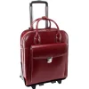 McKlein W Series Laptop Roller, Red Trimmed In Sand Leather (96496)
