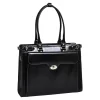McKlein W Series, WINNETKA, Genuine Cowhide Leather,Ladies' Laptop Briefcase w/ Removable Sleeve, Black (94835)