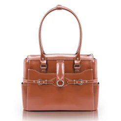 McKlein WILLOW SPRINGS W Series Laptop Briefcase, Brown Genuine Leather (96564)