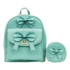 Backpacks<McKlein USA ACADIA Mini Bow Backpack with Coin Purse, Aqua Blue (99718)