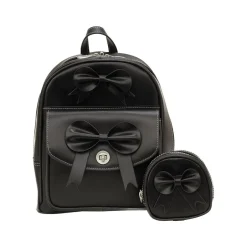 Backpacks<McKlein USA ACADIA Mini Bow Backpack with Coin Purse, Black (99715)