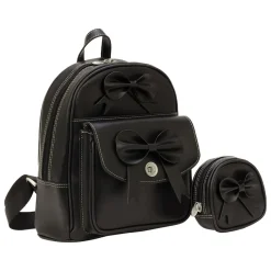 Backpacks<McKlein USA ACADIA Mini Bow Backpack with Coin Purse, Black (99715)