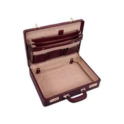 McKlein USA Coughlin V Series Leather Expandable Attache, Burgundy (80466)