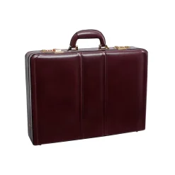 McKlein USA Daley V Series Leather Locking Attache, Burgundy (80436)