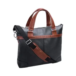 McKlein USA EASTWARD U Series Leather Pocket Briefcase, Black (18392)