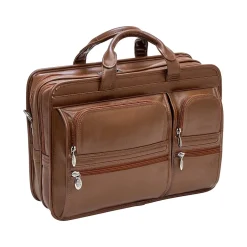 McKlein USA Hubbard Leather Briefcase, Brown (88434)