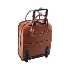 McKlein USA L Series UPTOWN Ladies' Leather Rolling Briefcase, Brown (97694)