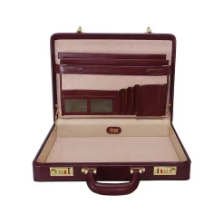 McKlein USA Lawson V Series Leather Locking Attache, Burgundy (80456)