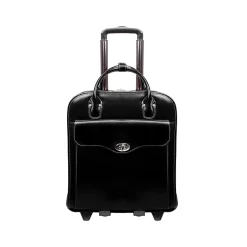 McKlein USA Melrose W Series Leather Rolling Briefcase, Black (97035)