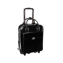 McKlein USA Melrose W Series Leather Rolling Briefcase, Black (97035)
