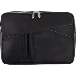McKlein USA N Series AUBURN Nylon Laptop Sleeve for 15" Laptops, Black (18325)