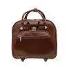 McKlein USA REDWOOD 15" Leather Rolling Laptop Bag, Red (99696)