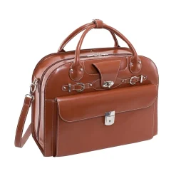 McKlein USA Roseville W Series Leather Check-Point Friendly Briefcase, Brown (96644)