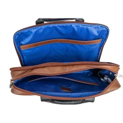 McKlein USA SOUTHPORT U Series Leather Dual Compartment Briefcase, Brown (19100)
