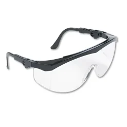 Eye Protection<MCR Safety TK1 Adjustable Temple Wraparound Safety Glasses, Clear Lens (TK110)