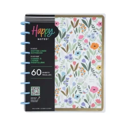 Me & My Big Ideas Happy Notes Soft Florals Notebook, 7" x 9.25", Dotted, 60 Sheets, Multicolor (NPC-070)