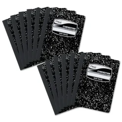 Mead Composition Notebooks, 9.75" x 7.5", Wide Ruled, 100 Sheets, White, 12/Pack (MEA72936) Outlet
