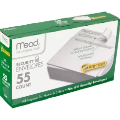Mead Kraft Self Seal Security Tinted #6 Business Envelope, 3 5/8" x 6 1/2", 55/Box, 12 Boxes/Bundle (MEA75030-12)* Security Tinted